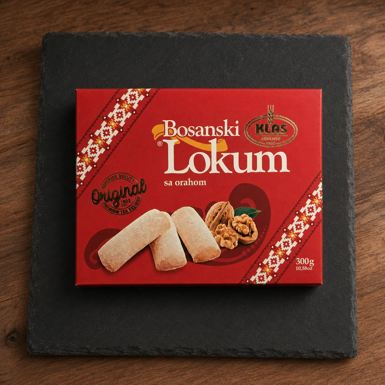 Klas Bosnischer Lokum mit Walnüssen, 300-g-Packung