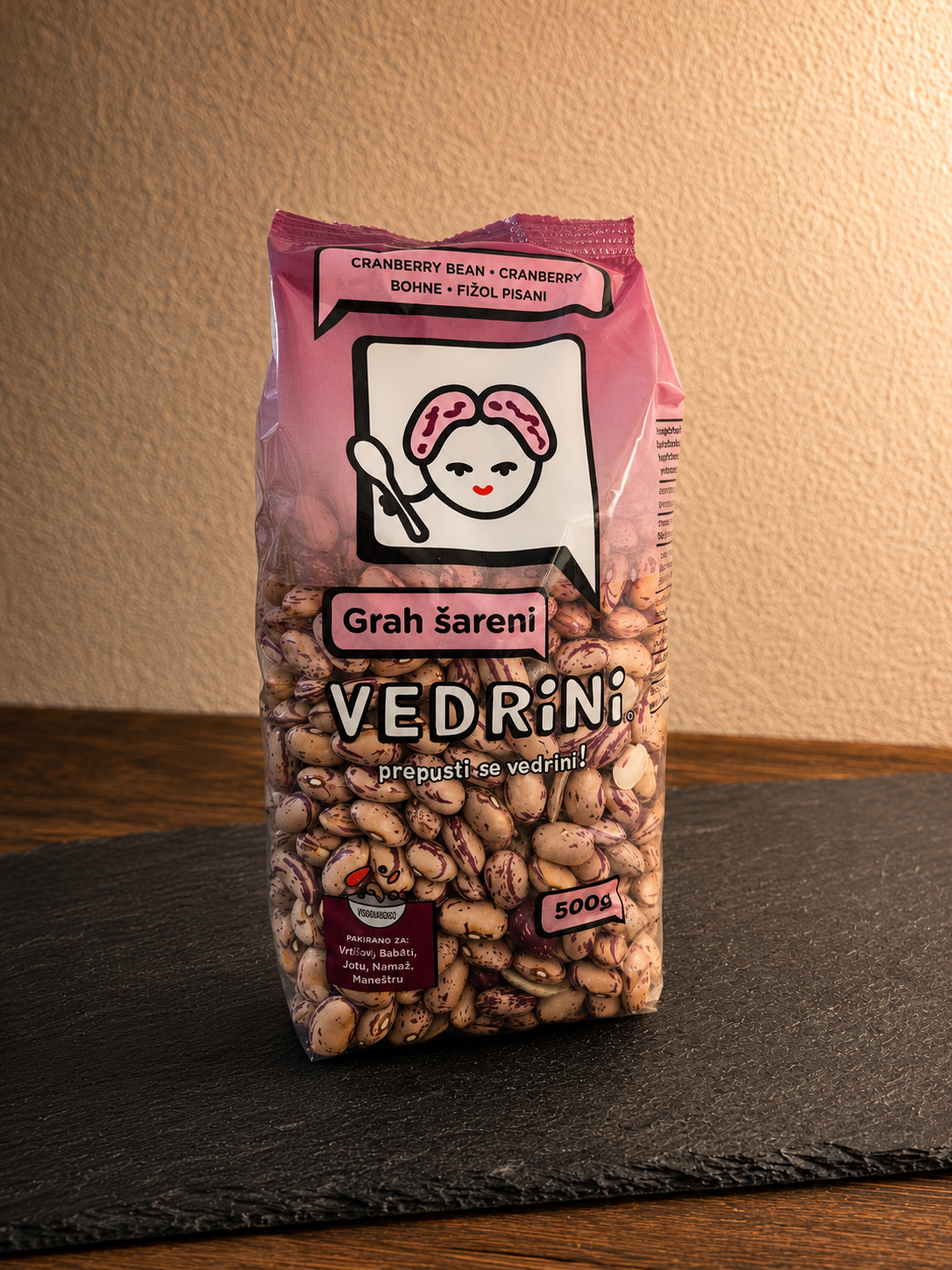 Packung Vedrini Cranberrybohnen